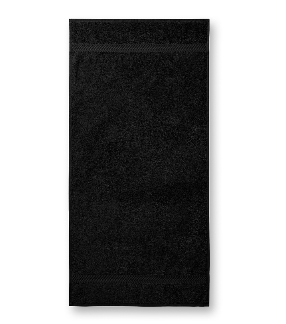 Vonios rankšluostis Malfini 905 black 70x140cm. Medvilnė 450 g.m2