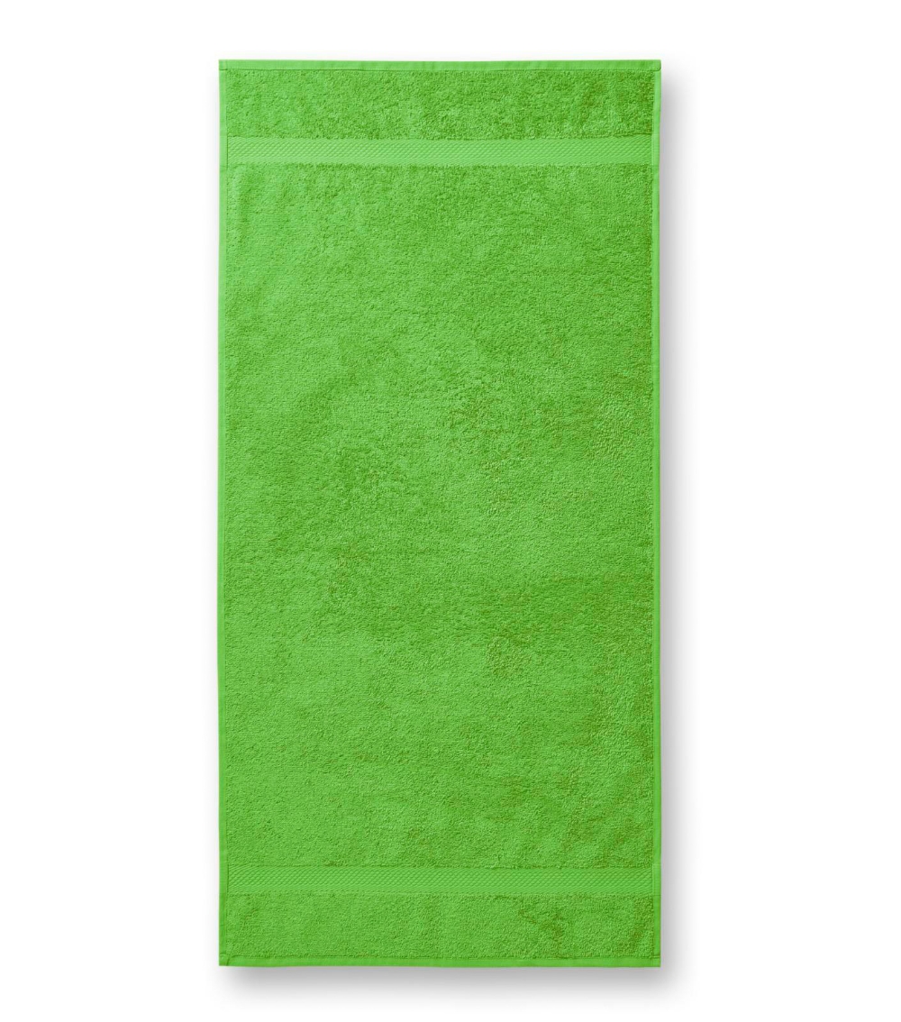 Vonios rankšluostis Malfini 903 apple green 50x100cm. Medvilnė 450 g.m2