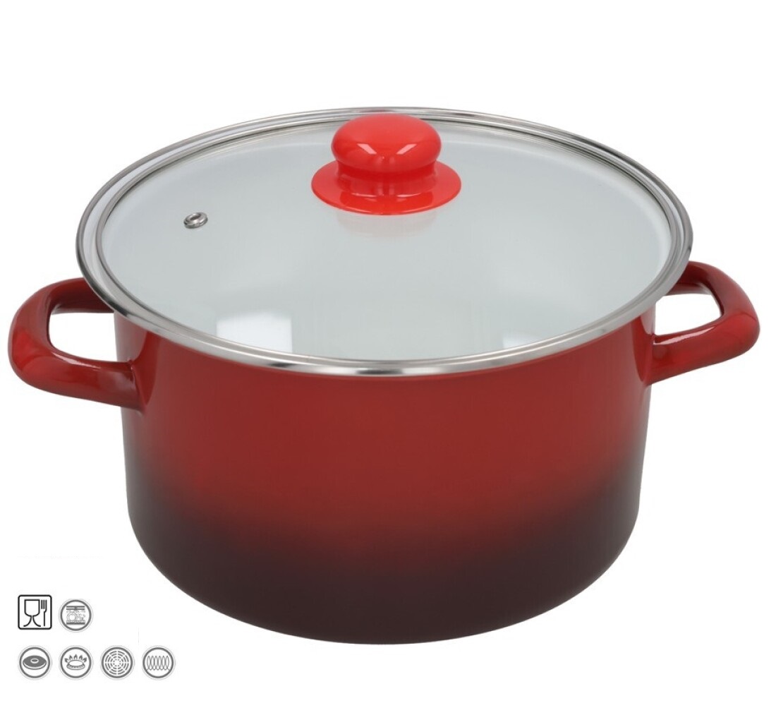 Puodas emal. 24cm 4.8L s/d indukc. MOON M