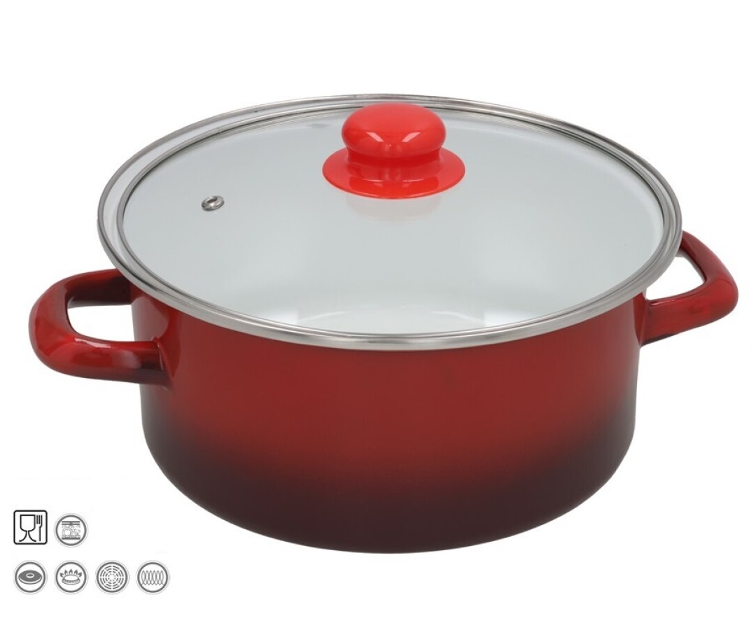 Puodas emal. 24cm 3.7L s/d indukc. MOON