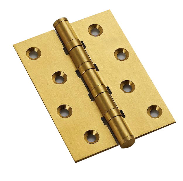 Durų lankstas 421, 100 x 86 mm, universalus, durims be užlaidos, matinės geltonos sp.