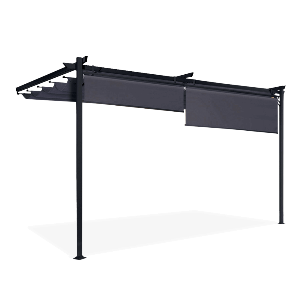 Pavėsinė Pergola SPRINT WALL PLUS 4x2.7m, Anthracite/Grey, montuojama prie sienos