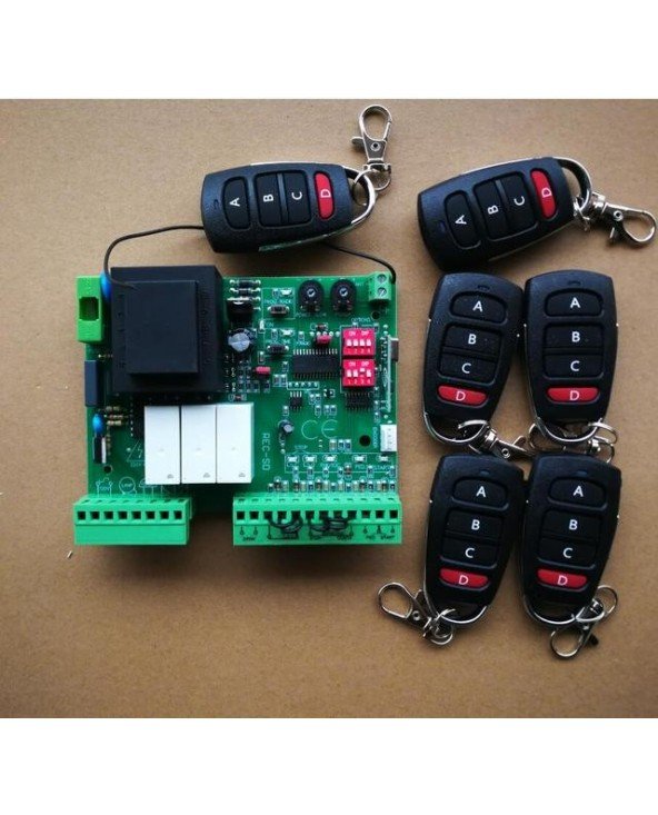 Vartų variklio valdiklio plokštės elektroninė kortelė slankiojančiam vartų atidarytuvui 220v AC modelis 433.92Mhz