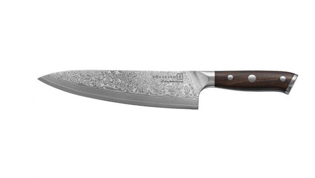 Chef Kohersen Elegance Ebony Wood Virtuvės šefo peilis Damasko plienas 21,6 cm