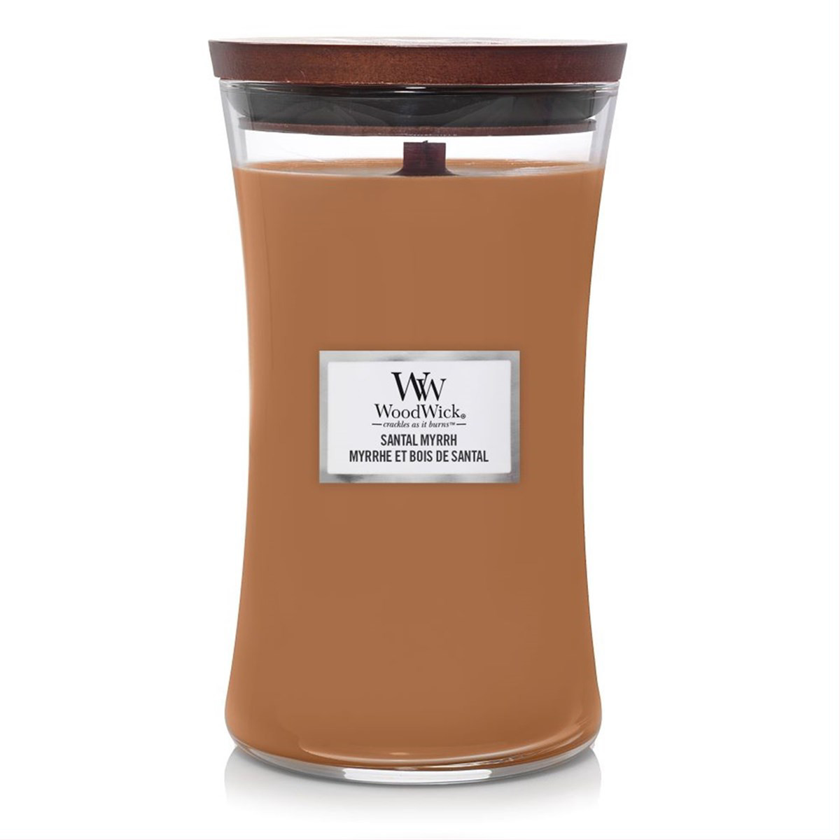 WOODWICK LARGE HOURGLASS SANTAL MYRRH, žvakė, 609g