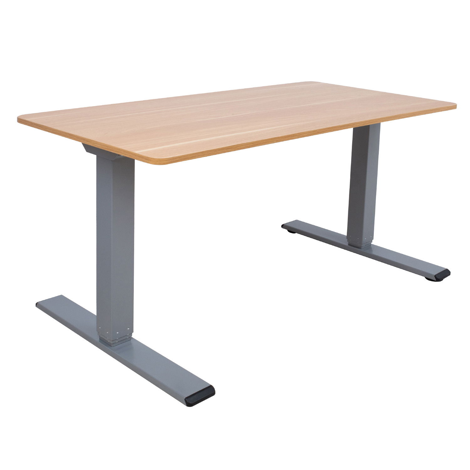 Rašomasis stalas su pakėlimo mechanizmu ERGO OPTIMAL, 160x80 cm, ąžuolo/pilka