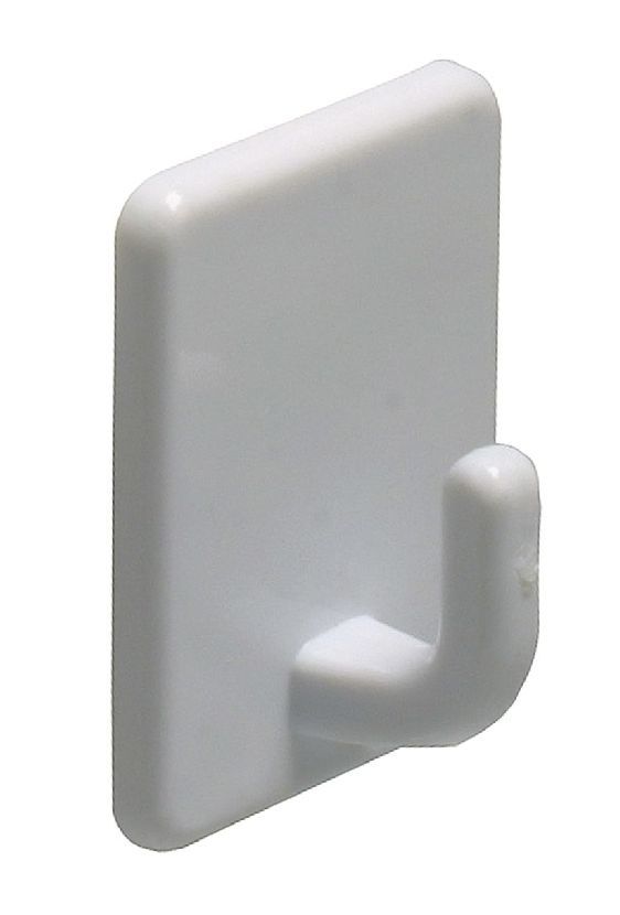 Klijuojami kabliukai AMIG, 48 x 37 x 21 mm, baltos sp., 2 vnt.