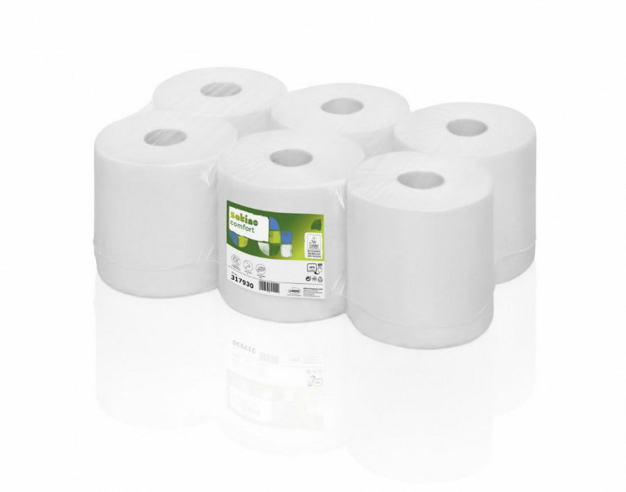 Popieriniai ranksluoščiai Satino by WEPA SuperSoft/traukiama iš centro CF1, 6vnt