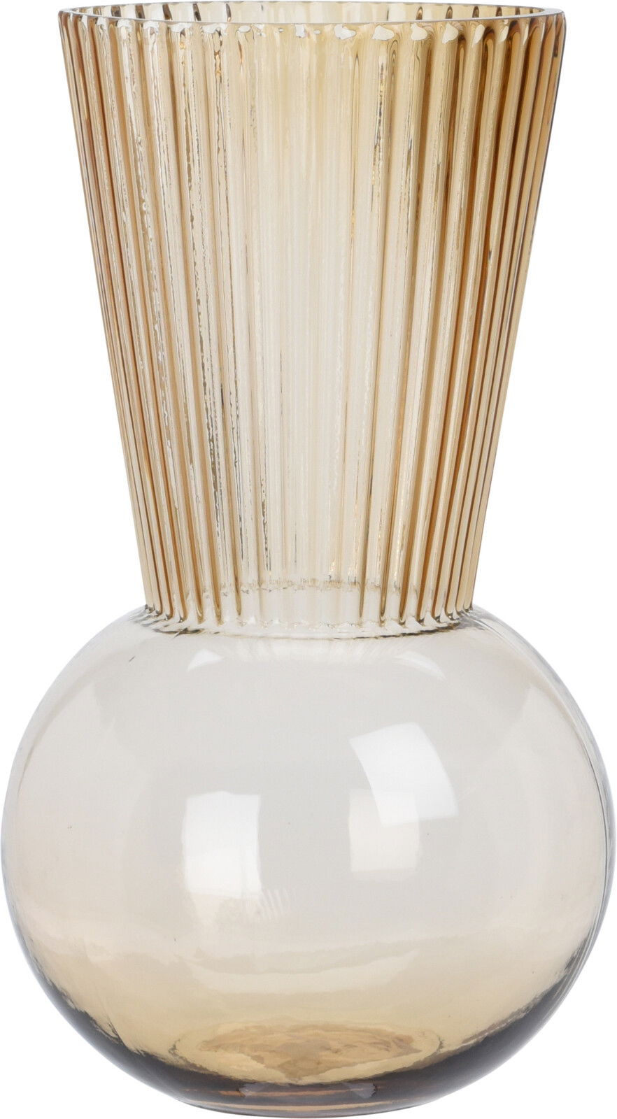 Stiklinė vaza GEOMETRIC, gelvos sp.,29 cm