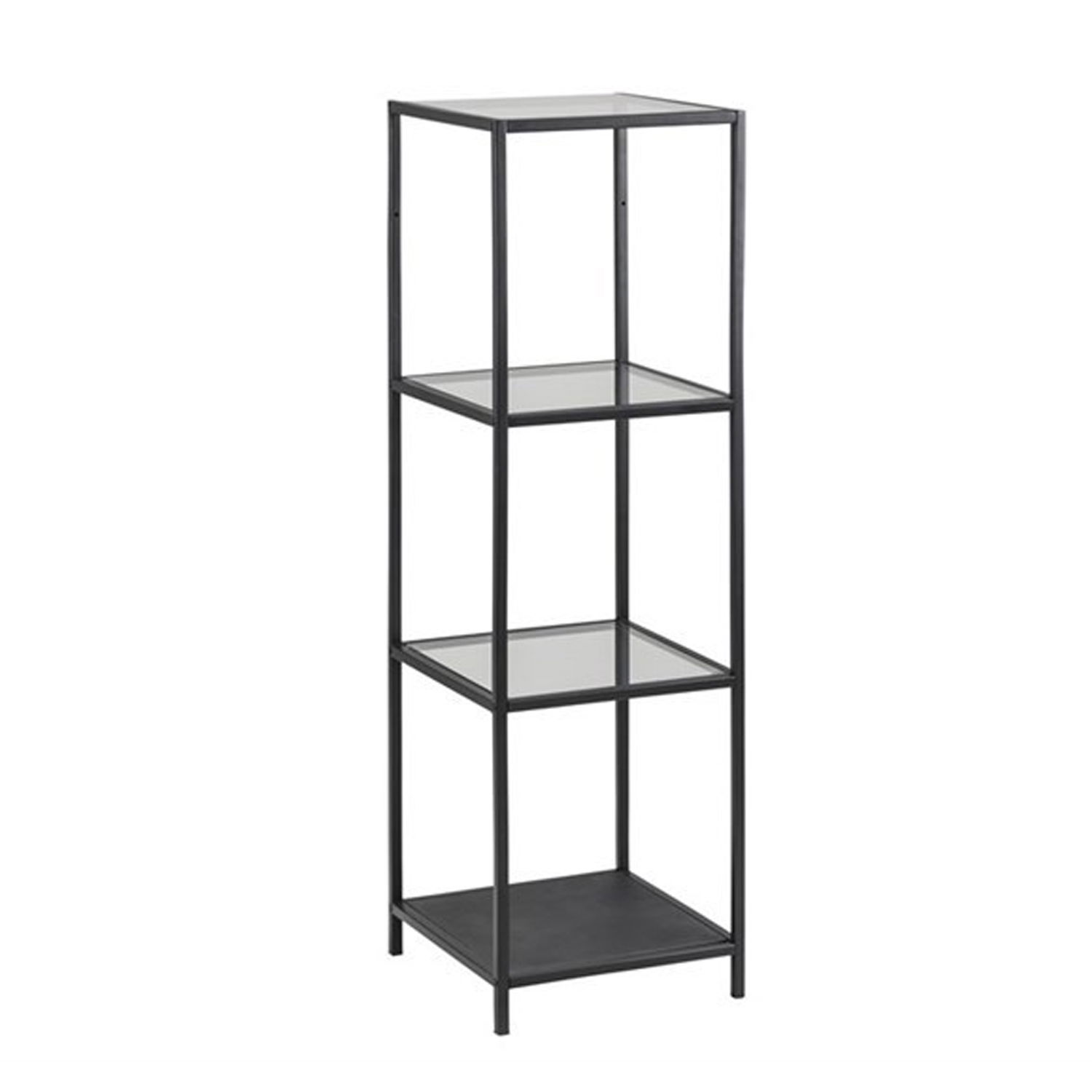 Lentyna SEAFORD 114x35xH185 cm,  juoda/stiklas