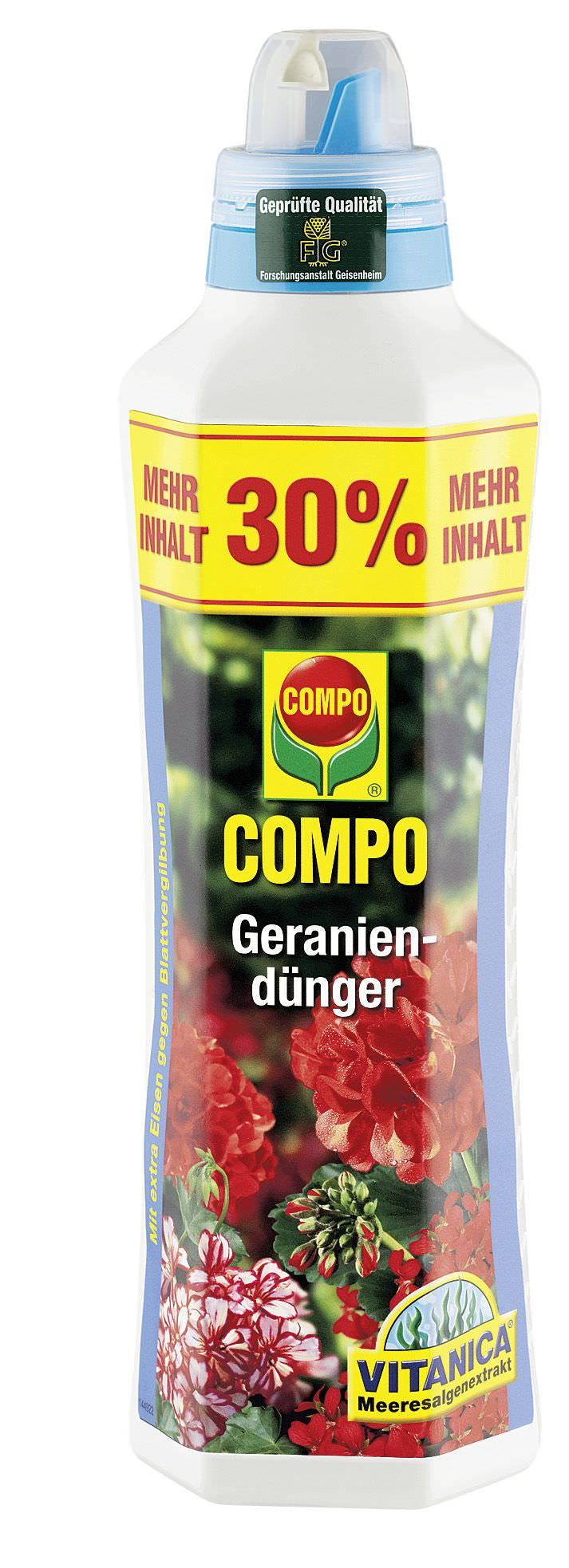 Pelargonijų trąšos COMPO, 1,3 l