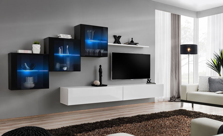 Sekcija Switch XX su LED apšvietimu, juoda/balta