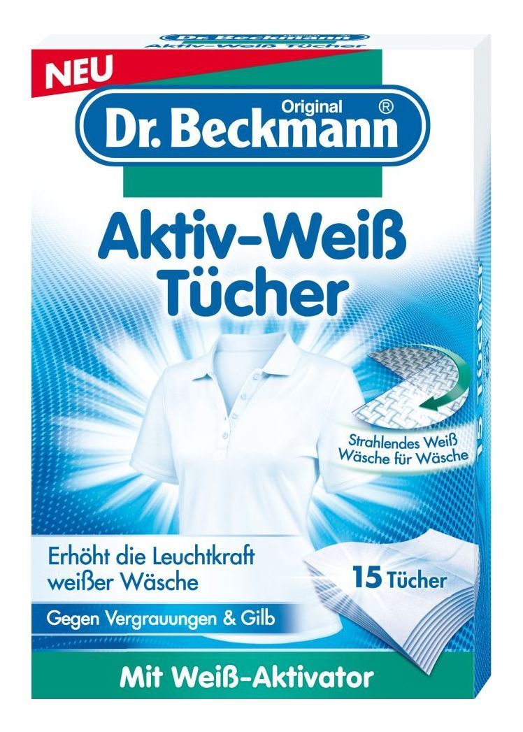 Aktyvūs balinimo skudurėliai DR. BECKMANN, 15 vnt.