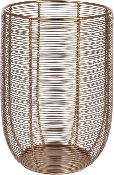 Metalinis žibintas, auksinės sp., 25 cm