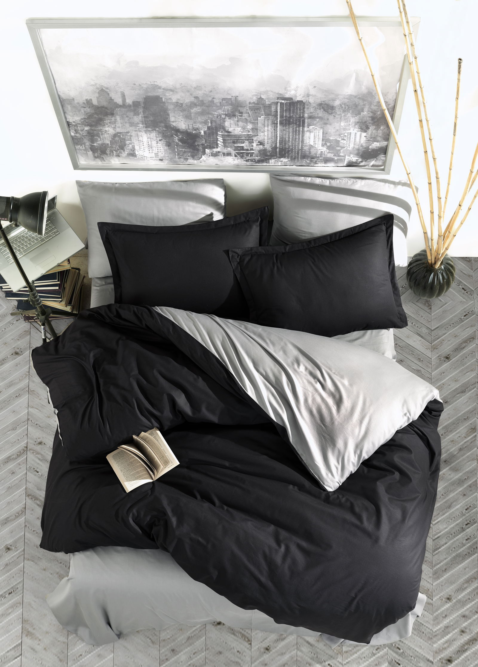 Medvilninės patalynės kompl. CREYA PRESTIGE V-3, 200x220cm,2x50x70cm,2x70x70cm, 100% medv.