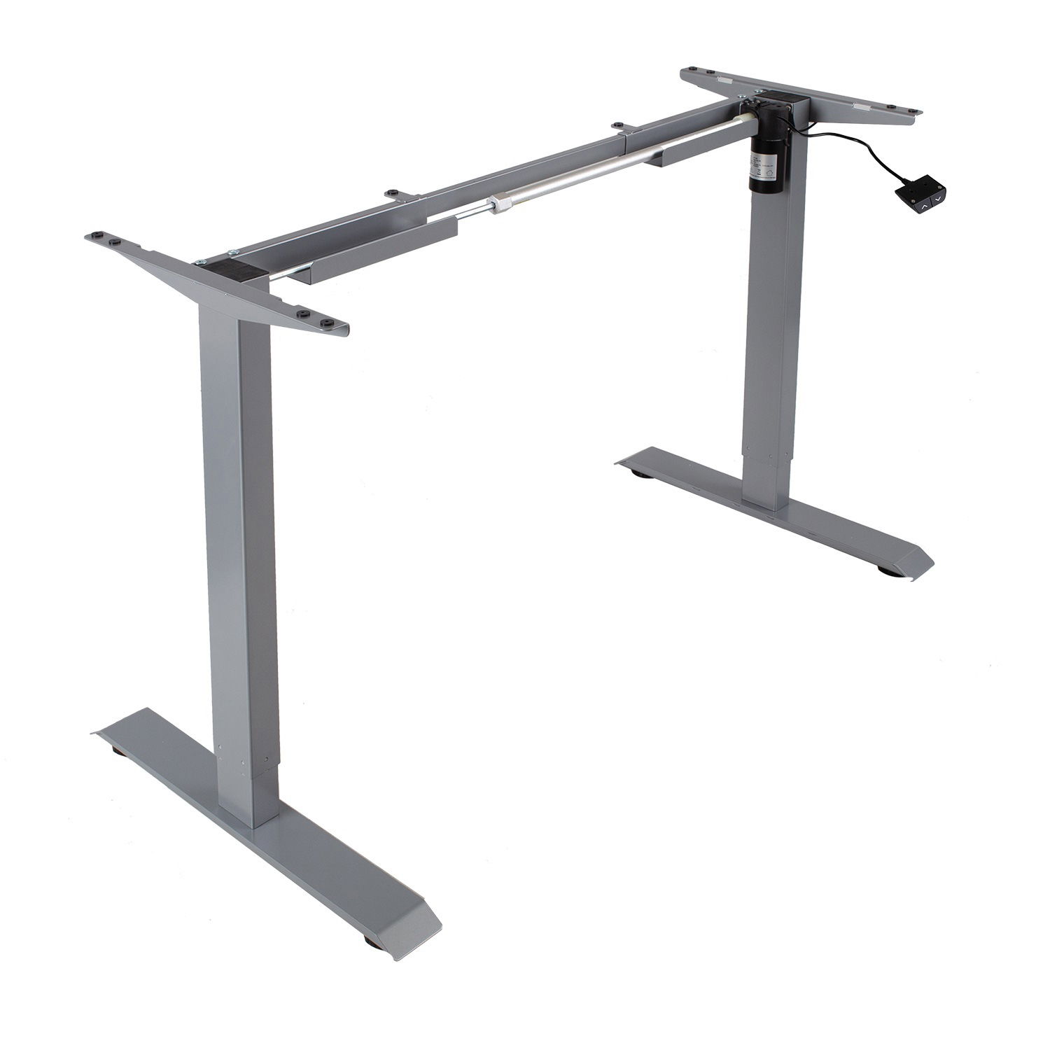 Reguliuojamo rašomojo stalo kojos ERGO su 1 varikliu,  h71-121 cm, pilka