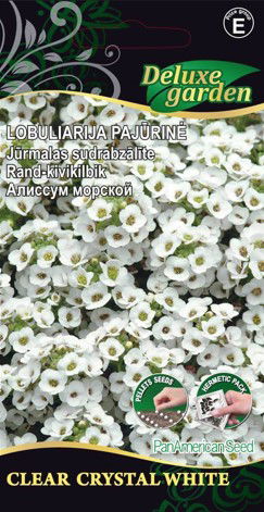 Pajūrinių lobuliarijų sėklos CLEAR CRYSTAL WHITE, 0,2 g