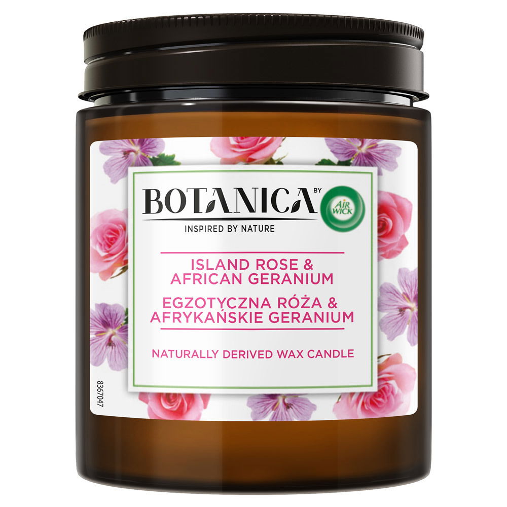 Kvepianti žvakė AIRWICK BOTANICA Island Rose & African Geranium, 205 g
