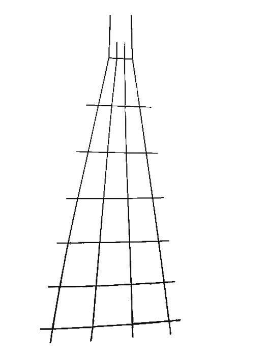 Metalinė gėlių atrama, 100 x 220 cm