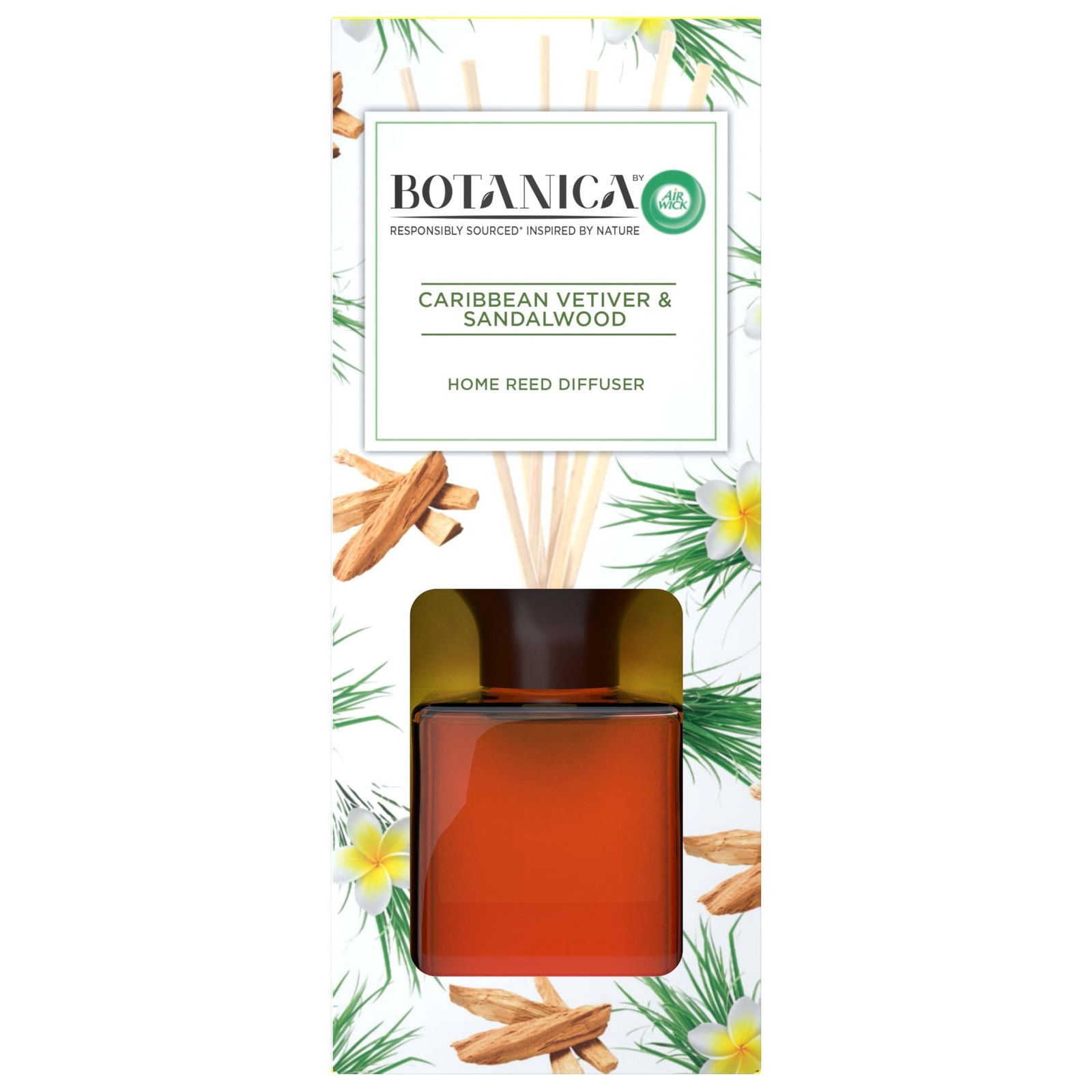 Kvapas namams su pagaliukais AIRWICK BOTANICA Caribbean Vetiver & Sandalwood, 80 ml