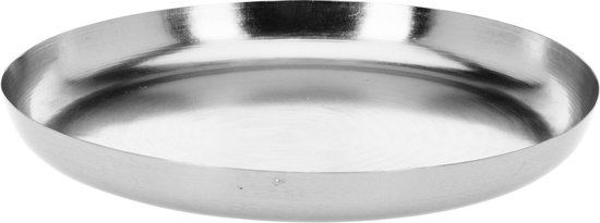 Dekoratyvinis metalinis padėklas, sidabrinės sp., 30,5 CM
