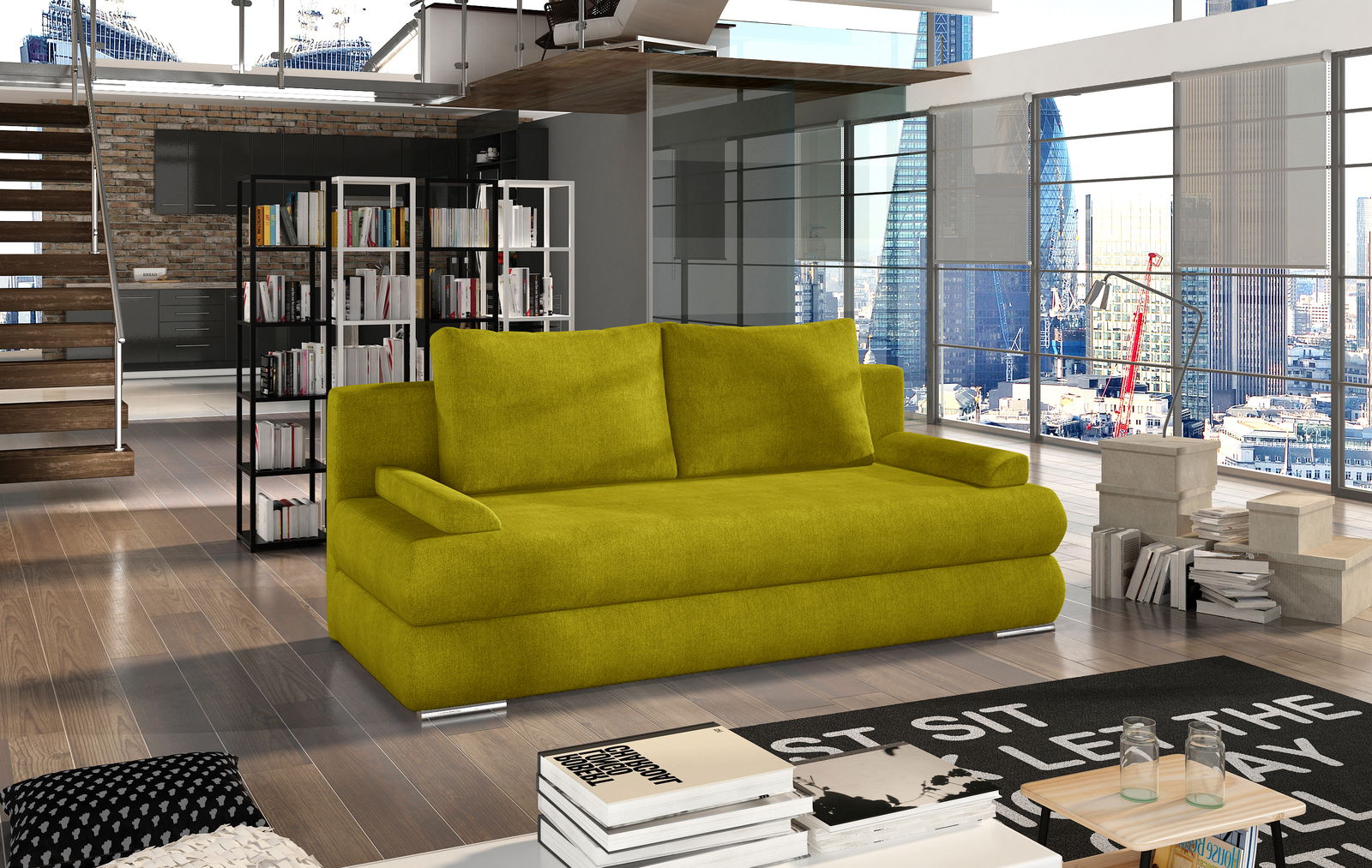 Sofa Milo, geltona