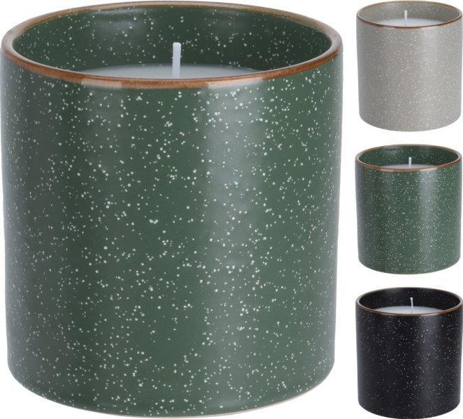 Žvakė indelyje REACTIVE GLAZE, įvairių sp., 10 cm