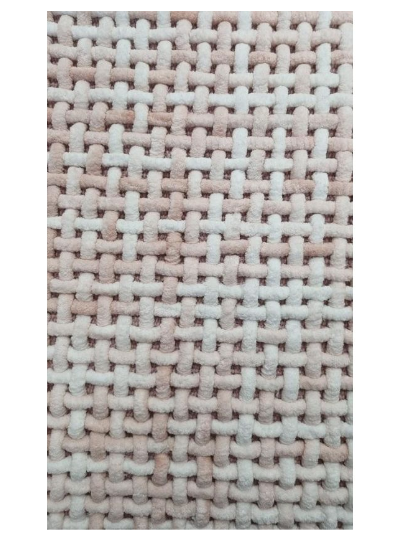 Vonios kilimėlis BRAID, rožinės sp., 50 x 80 cm