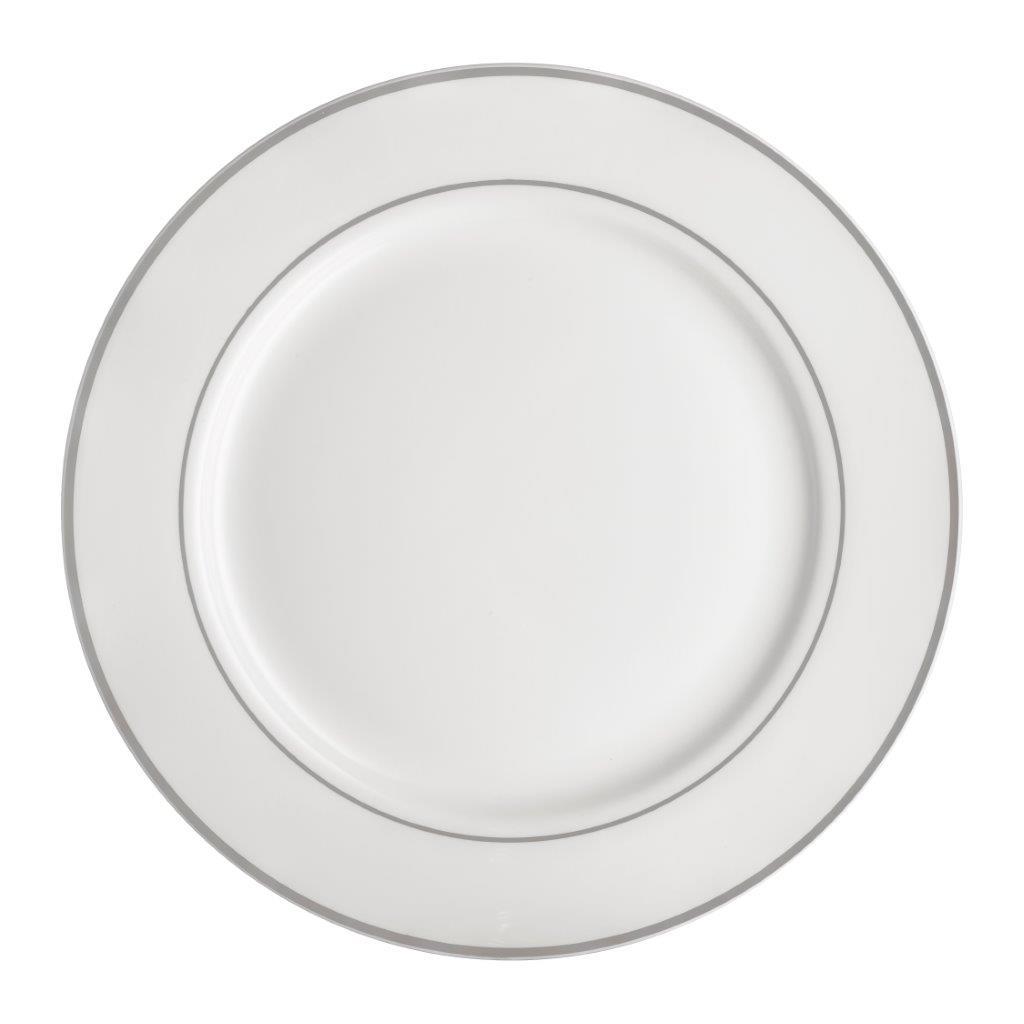 Desertinė lėkštė AMBITION AURA SILVER, porcelianinė, 19 cm