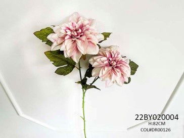 Dirbtinių gėlių puokštė FLOWER, rausvos sp., 2 žiedai