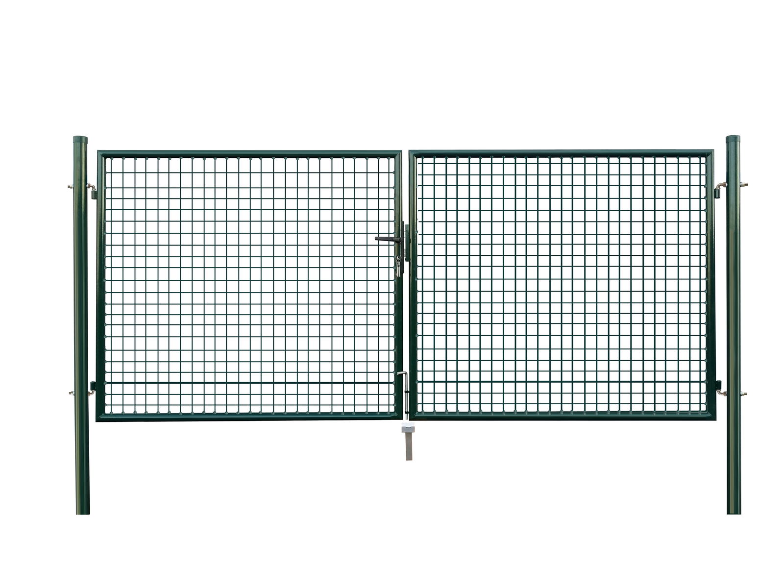 Dvigubi vartai, karštai cinkuoti, žalios sp., 1500 x 4000 mm