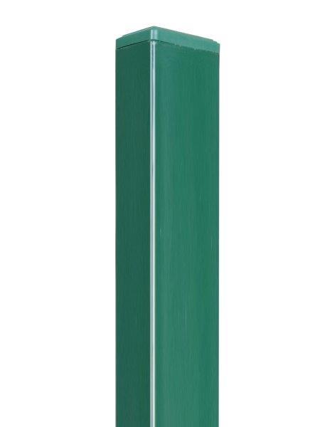 Tvoros stulpas, karštai cinkuotas, žalios sp., 60 x 40 x 2000 mm