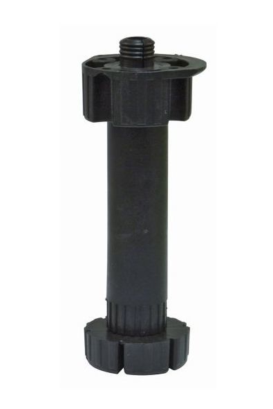 Baldų kojelė mod. 9, D-16, H-135/160 mm, juodos sp.