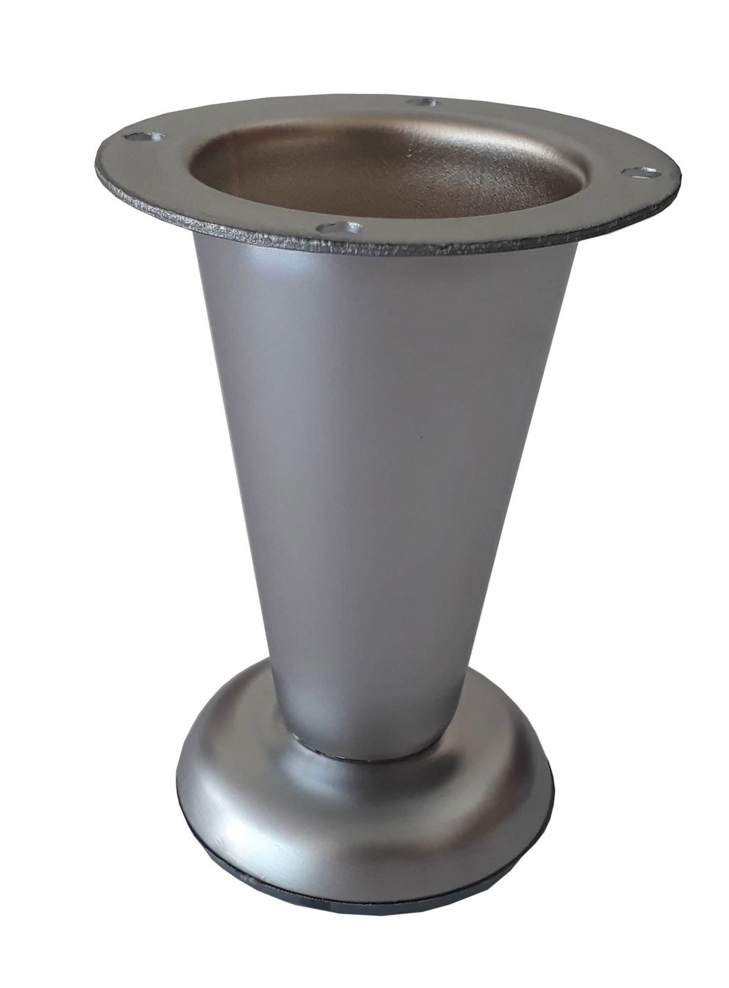 Baldų kojelė, H-103 mm, d-71 mm, konusinė, matinio chromo sp.