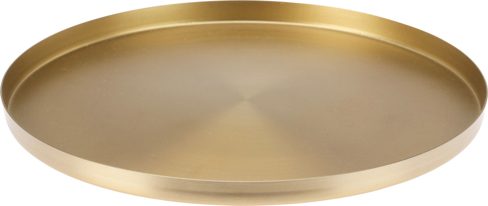 Dekoratyvinis metalinis padėklas, auksinės spalvos, apvalus, 30 cm