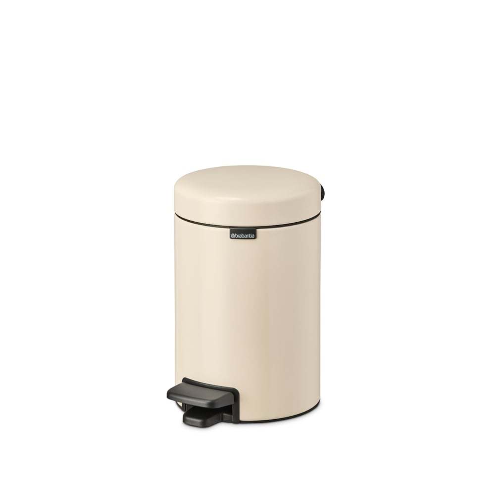 Šiukšlių dėžė BRABANTIA NewIcon, su pedalu, smėlio sp., 3 L