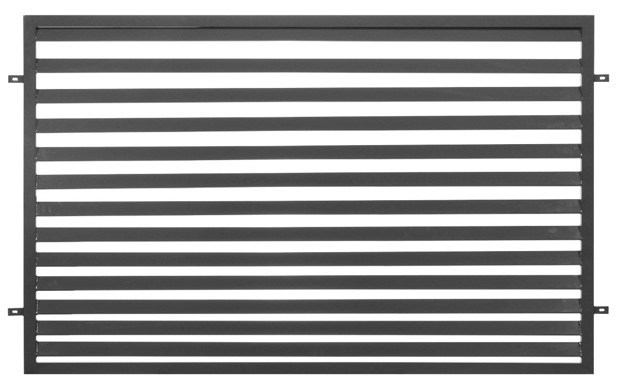 Dekoratyvinės tvoros segmentas EGLĖ, 1200 x 2000 mm, juodos sp.