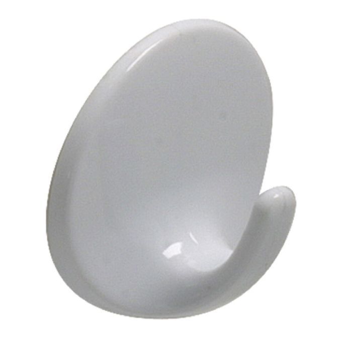 Klijuojami kabliukai AMIG, Ø40 x 21 mm, baltos sp., 2 vnt.