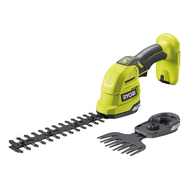 Akumuliatorinės žolės-gyvatvorių žirklės RYOBI ONE+ RY18GSA-0, 18 V, 10/20 cm, be akumuliatoriaus