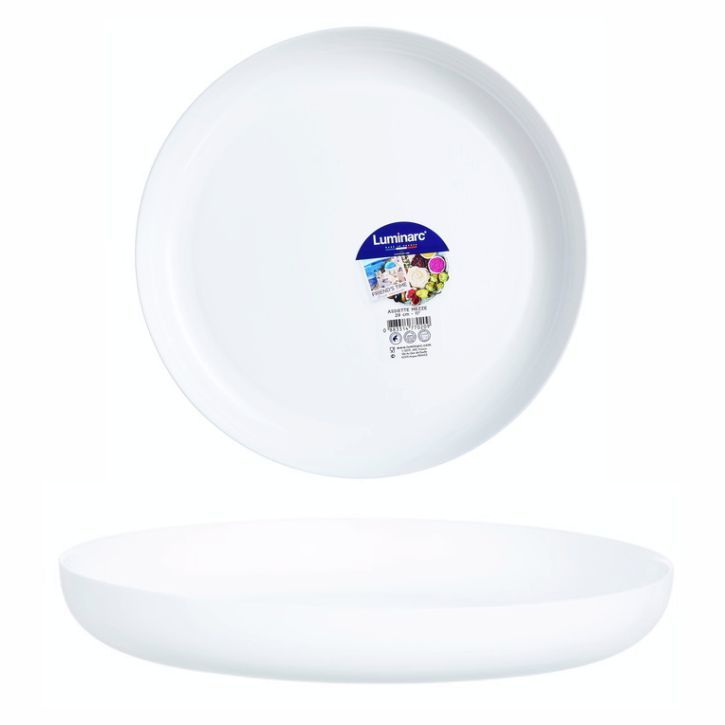 Serviravimo lėkštė LUMINARC DIWALI, aukštais kraštais, baltos sp., ø 29 cm
