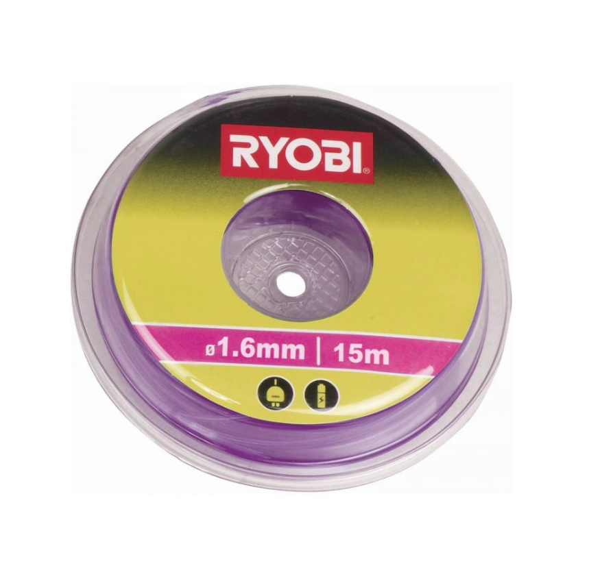 Apvalus žoliapjovės pjovimo lynas RYOBI RAC101, 1,6 mm x 15 m