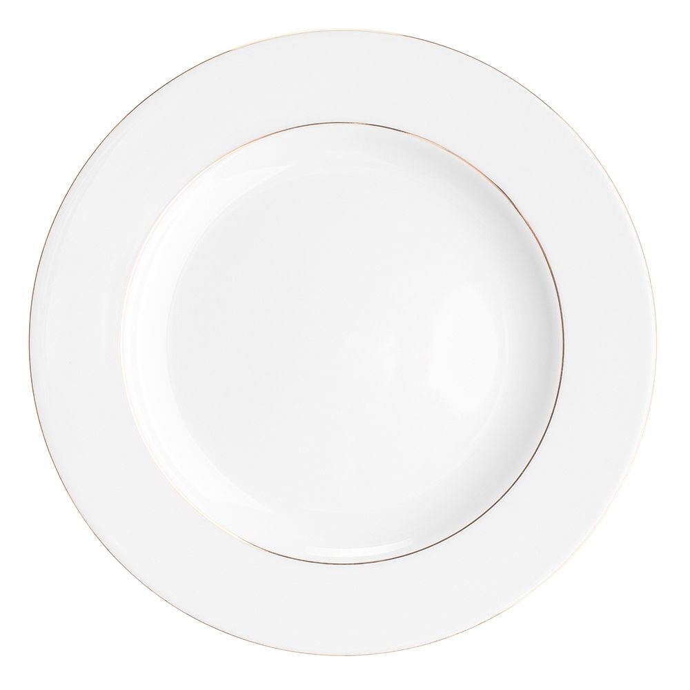 Porcelianinė pietų lėkštė MariaPaula Classic Gold, baltos sp., ø 26 cm