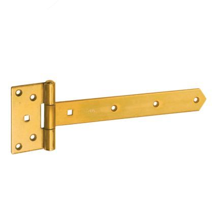 Vartų lankstas ZB350, 350 x 45 x 90 x 3,0 mm, universalus, geltonai cinkuotas