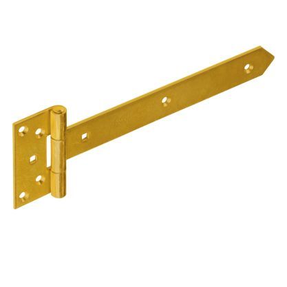 Vartų lankstas ZB250, 250 x 45 x 90 x 3,0 mm, universalus, geltonai cinkuotas