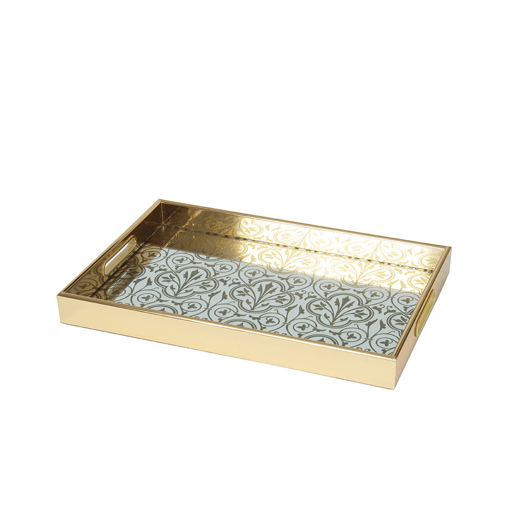 Dekoratyvinis stiklinis padėklas SHINE, 40 x 25 x 4,5 cm