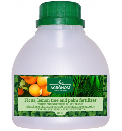 Fikusų, citrinmedžių ir palmių trąšos AGRONOM, skystos, 250 ml