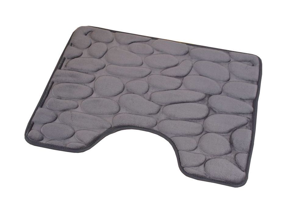 Tualeto kilimėlis BENEDOMO FOAM, 60 x 50 cm, t. pilkos sp.