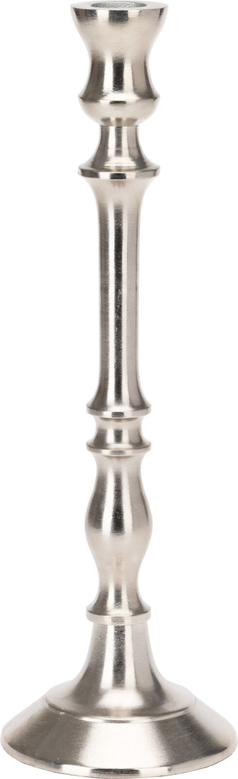 Metalinė žvakidė, sidabrinės sp., 31 cm