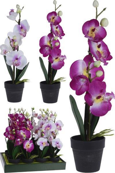 Dirbtinė gėlė vazonėlyje ORCHID, 38 cm