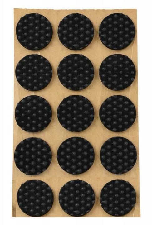 Veltinio padukas su guma"Antislip" 30 mm, juodos sp. 15 vnt. lapelyje